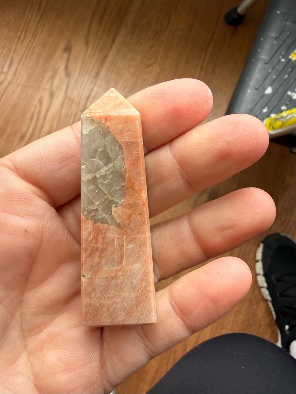 Crystal tower - peach moonstone